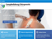 Tablet Screenshot of campbellsburgchiropractic.com